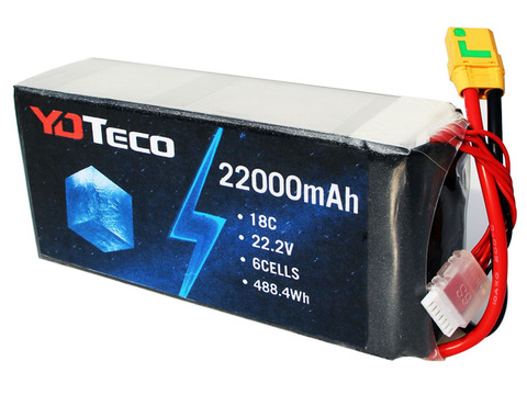 YDTECO 22000MAH 22.2V 6S1P 18C LIPO BATTERY PACK